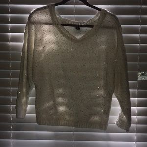 Off white sparkle sweater